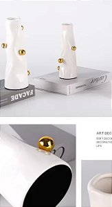 Vaso Esferas Dourado Beatriz