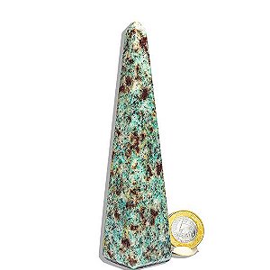 Obelisco Amazonita Paraiba Pedra Natural 14 a 15 cm