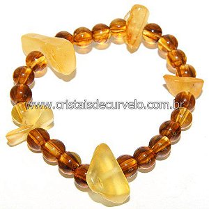 10 Pulseira de Pedrinhas Ambar Autentico com Miçangas ATACADO