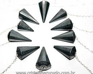 10 Pêndulos Hematita Pedra Facetado ATACADO REFF 101288