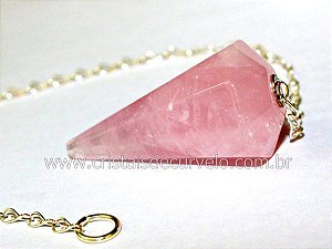 10 Pendulo Quartzo Rosa Comum Pedra Quartzo Lapidação Facetado Atacado