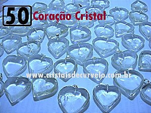 50 Coração CRISTAL Pedra Quartzo Pingente Pino Dourado