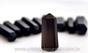100 Mini Pontinha Gerador OBSIDIANA NEGRA Pedra Extra Lapidado Tamanho 2.5  Cm