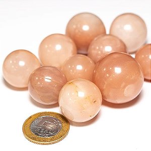 05 Mini Bola Quartzo Goiaba Esfera 20 a 30mm ATACADO REFF 130606