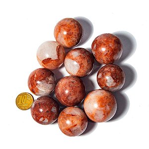05 Mini Bola Hematoide Multicor Esfera 30 a 40 mm ATACADO REFF 133039