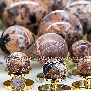01 Kg Esfera Bola Turmalina Matriz Feldspato ATACADO 112692