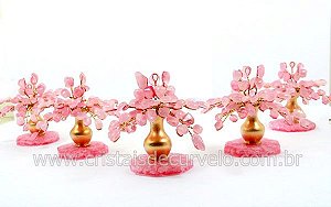 04 Arvore Felicidade Pedra Quartzo Rosa Atacado REFF AJ9334