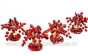 04 Arvore Felicidade Pedra Jaspe Vermelho Atacado REF AJ4963