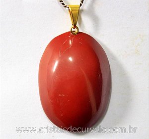 10 Pingente Cabochão JASPE VERMELHO Pedra Natural Castoação Pino Dourado ATACADO