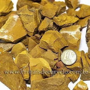 20kg Cascalho Jaspe Amarelo Bruto Natural Para Orgonite