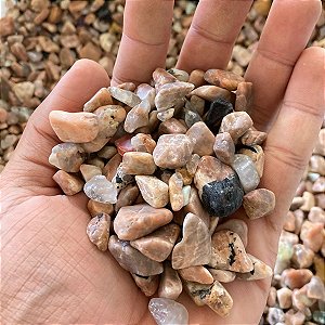 1 kg Turmalina No Feldspato Rolado Natural Areia 3 a 8mm