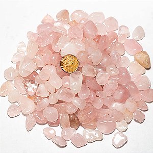3 kg Quartzo Rosa Rolado Pedra Natural PP 5 a 10 mm Classe C