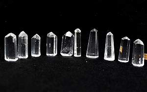 01 Mini Pontinha Quartzo Cristal Pedra Extra Natural 25 a 35mm