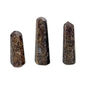 03 Mini Pontinha Bronzita Pedra Extra Natural 25 a 30mm Atacado
