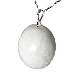 05 Pingente Cabochão Disco 25mm Quartzo Leitoso Natural Pino Prata 950 Atacado