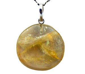 10 Pingente Cabochão Disco Hematoide Castoação Pino Prata 950 Atacado