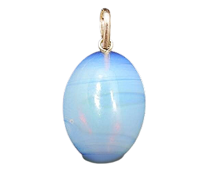 03 Pingente Cabochão Pedra da Lua Opalina Pino e Presilha Dourado Atacado