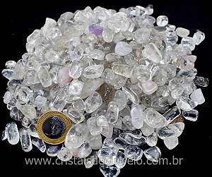 5 kg Cristal Transparente Rolado Pedra P 10 a 20mm Tipo C