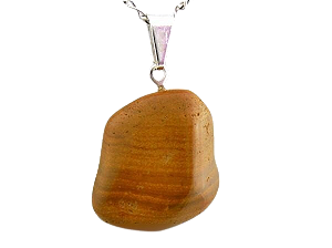 05 Pingente Pedrinha Natural de Jaspe Amarelo Banho Dourado Atacado