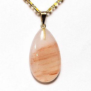 05 Pingente Gota Hematoide Vermelho Pedra Montagem Pino Dourado Atacado