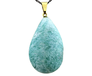 05 Pingente Gota Amazonita Verde Pedra Natural Montagem Dourado Atacado