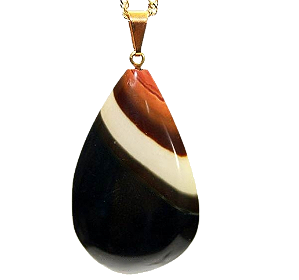 03 Pingente Gota Jaspe Policromo Pedra Natural Montagem Dourado Atacado