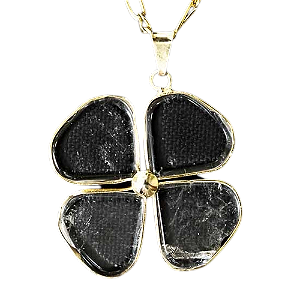 10 Pingente Trevo Pedra Cristal Quartzo Natural Dourado Atacado