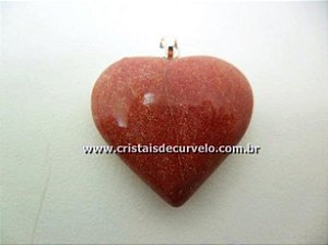 50 Pingente CORAÇÃO QUARTZO VERMELHO Pedra Natural Castoação Banhado Prata.