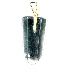 03 Pingente Pontinha Pedra Cristal Presilha e Pino Dourado Atacado