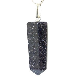 Colar Pontinha Pedra Estrela Pino e Presilha Prata 950