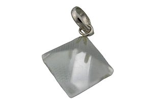 Colar Pirâmide Cristal Extra Manual Montagem Prata 950