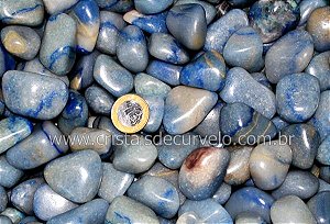 1 Kg Quartzo Azul Rolado Pedra Natural G 30 a 45mm Classe C