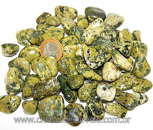 1kg Serpentinita Rolado Pedra Natural M 20 a 35mm Tipo B
