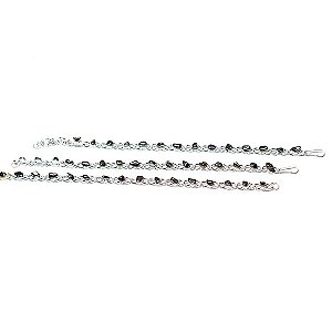 10 Pulseira Corrente Colada Hematita Natural Rolada Prateado