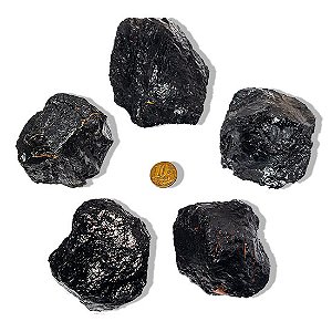 05 Turmalina Preta Pedra Natural 300 a 350g Média 7cm Tipo B Atacado