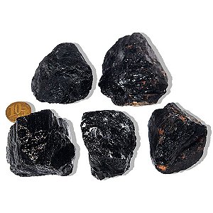 10 Turmalina Preta Pedra Natural 100 a 150g Média 6cm Tipo B Atacado