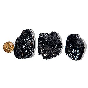03 Turmalina Preta Pedra Natural 70 a 80g Média 6cm Tipo B Atacado