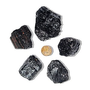 10 Turmalina Preta Pedra Natural 60 a 70g Média 5cm Tipo B Atacado