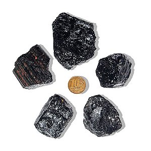 05 Turmalina Preta Pedra Natural 60 a 70g Média 5cm Tipo B Atacado