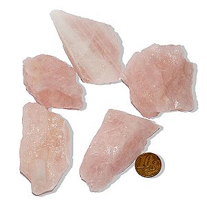 05 Cristal Rosa Pedra Bruto 50 a 100g Média 5 a 10cm Tipo B