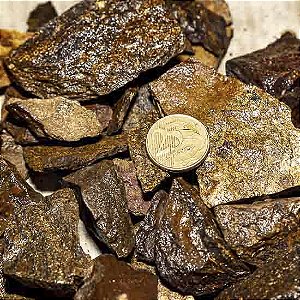 01 Kg Cascalho Bruto Bronzita Natural 10 a 70mm Tipo A