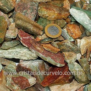 01 Kg Cascalho Bruto Aventurina Verde 5 a 60mm Tipo B