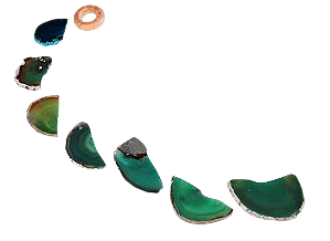 10 Mensageiro Dos Ventos Chapa De Agata Verde Paz e Calma