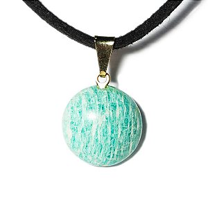 05 Mini Pingente Disco Amazonita Verde Pedra Natural Pino Dourado Atacado