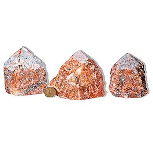 05 Calcita Laranja Pedra Pé e Bico Serrado 300 a 400g Tipo B