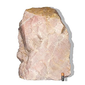 Cristal Rosa Pedra Pé Serrado Natural 53Kg 47cm Classe B