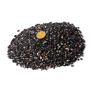 1Kg Ônix Preto Rolado Pedra Granulado Areia 1 a 4mm Tipo B