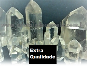 01 Kg Ponta Cristal Lapidado Natural 10 a 80g Classe A Atacado