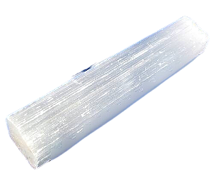 100 Selenita Bastao Medio 16 a 18cm Pedra Bruto Canudo Natural