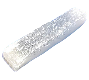 100 Selenita Bastao Medio 14 a 16cm Pedra Bruto Canudo Natural